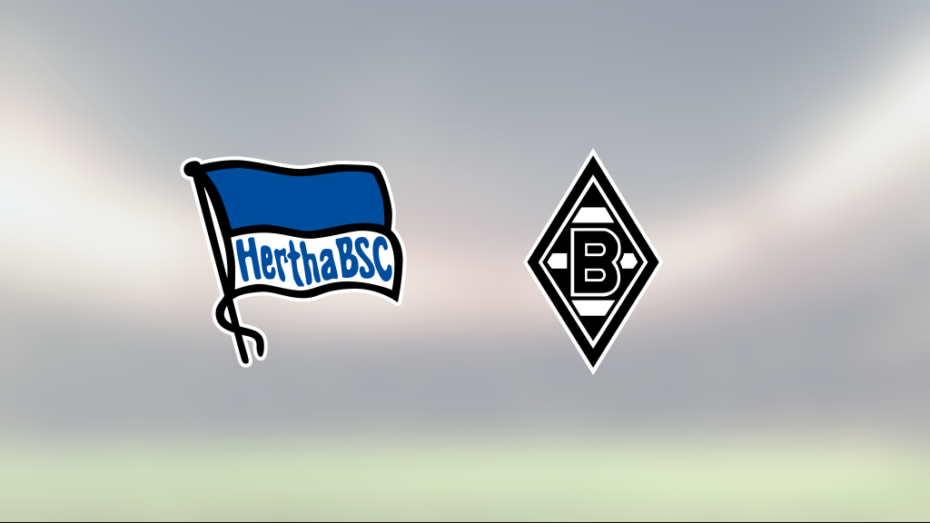 Hertha Berlin lyfte sig i andra och fixade kryss hemma mot Mönchengladbach