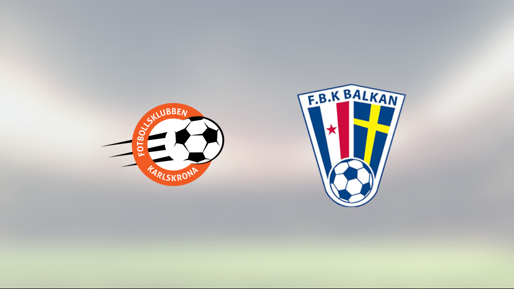 1–0-seger för FK Karlskrona mot Balkan – Michael Andrews matchhjälte