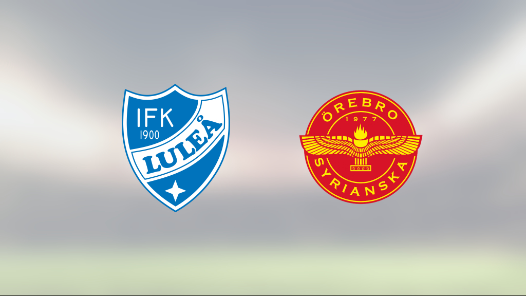 IFK Luleå lyfte sig i andra och fixade kryss hemma mot Örebro Syrianska