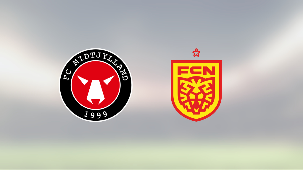 Midtjylland ny serieledare efter 2-0 mot Nordsjälland