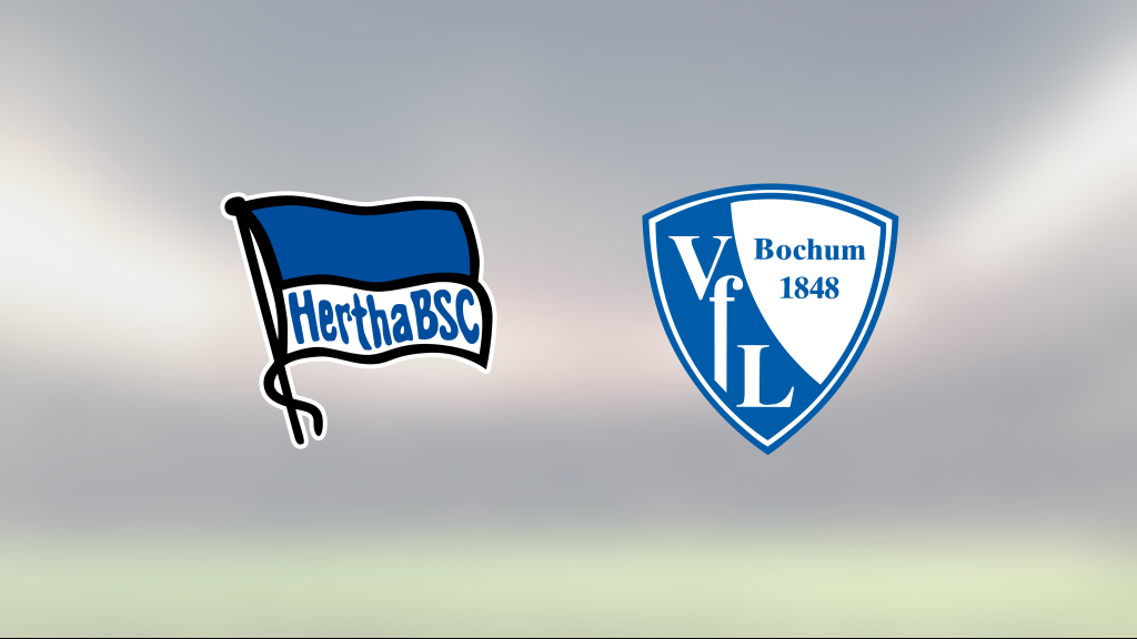 Hertha Berlin i ledning i halvtid – men tappade segern mot Bochum