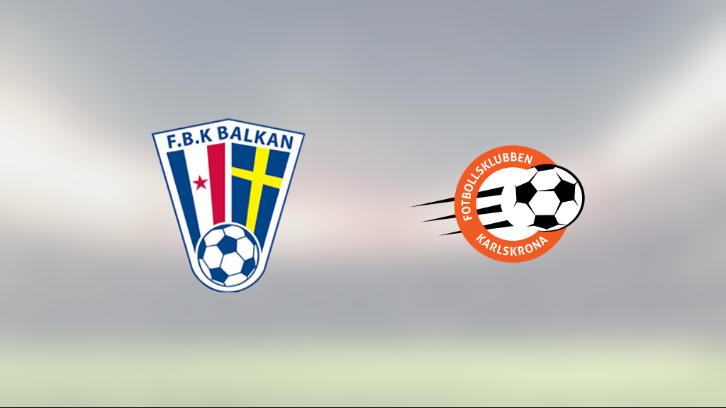 FK Karlskrona lyfte sig i andra och fixade kryss borta mot Balkan