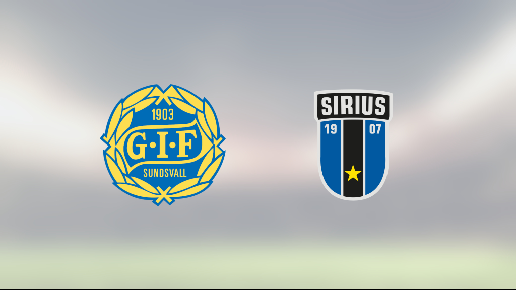 Sirius vann borta mot GIF Sundsvall