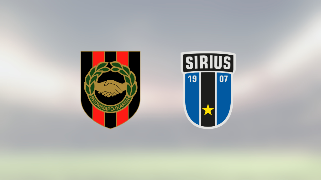 Brommapojkarna och Sirius delade på poängen efter 1-1