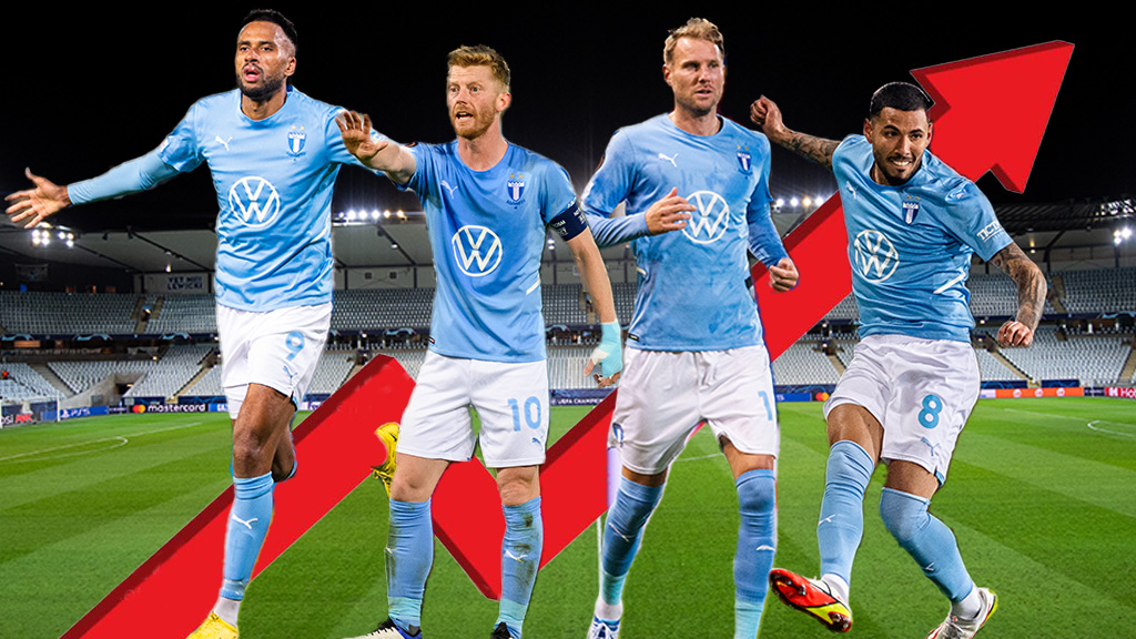 Markerar röd linje för Malmö FF