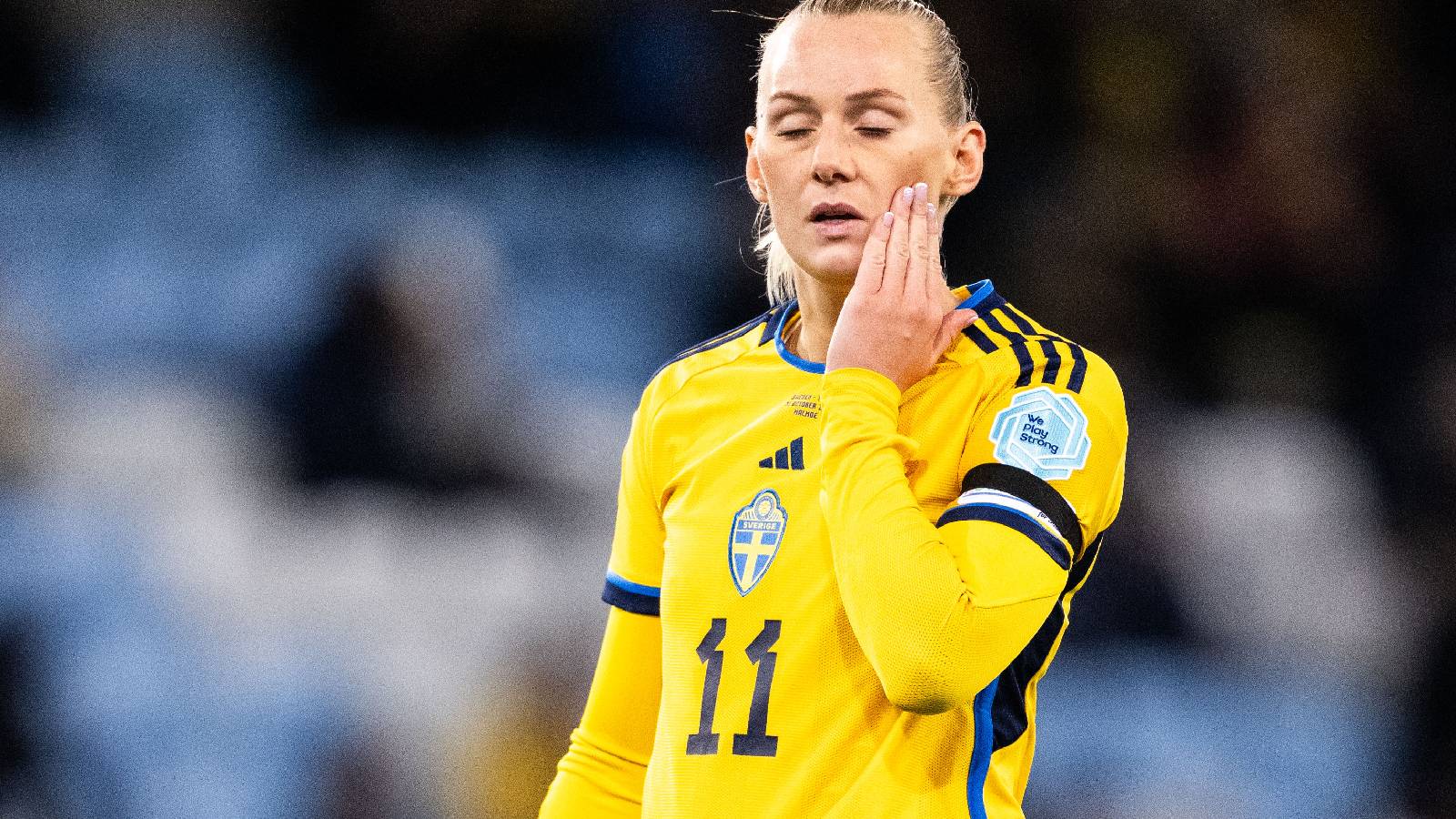 Stina Blackstenius skadad – riskerar att missa helgens match mot West Ham