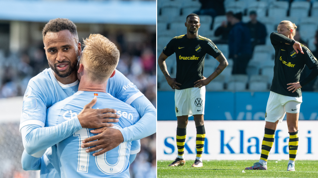 Malmö FF leder med 3-1 mot AIK i halvtid