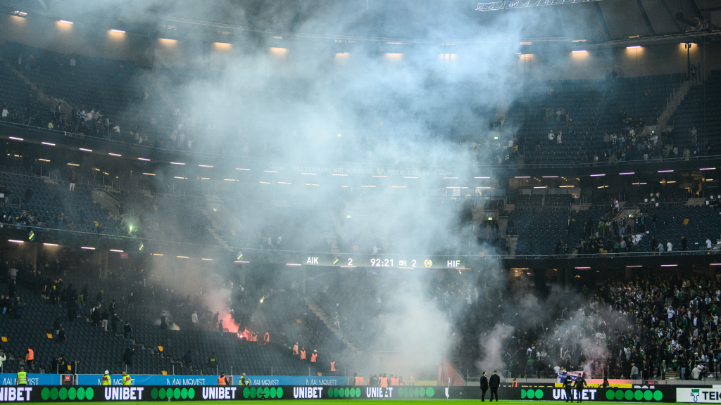 97 personer omhändertagna efter AIK-Hammarby