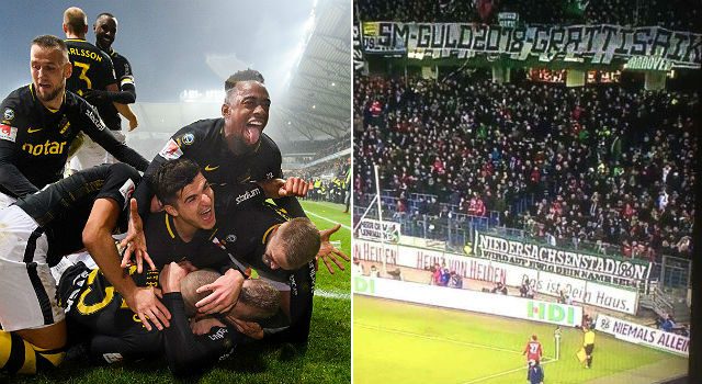 Bundesligafansens hyllning till AIK – gratuleras på tyska läktare