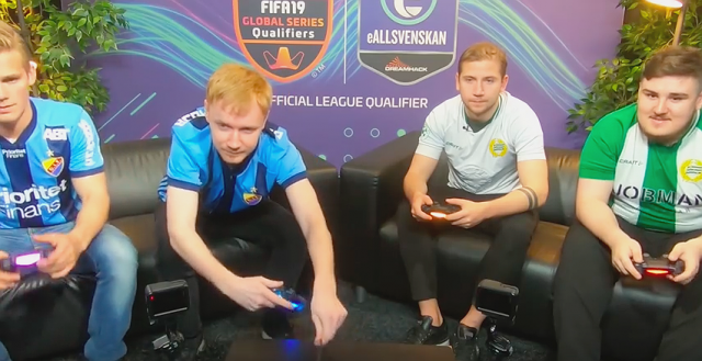 VIDEO: Allsvenska lirarna FIFA-batalj – kolla in när Bojanic och Finndell gör upp i derby