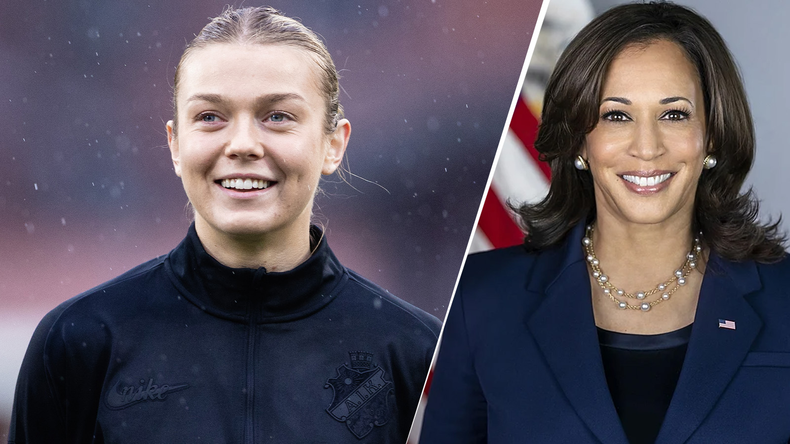 AIK-spelare bevittnade Kamala Harris första offentliga framträdande