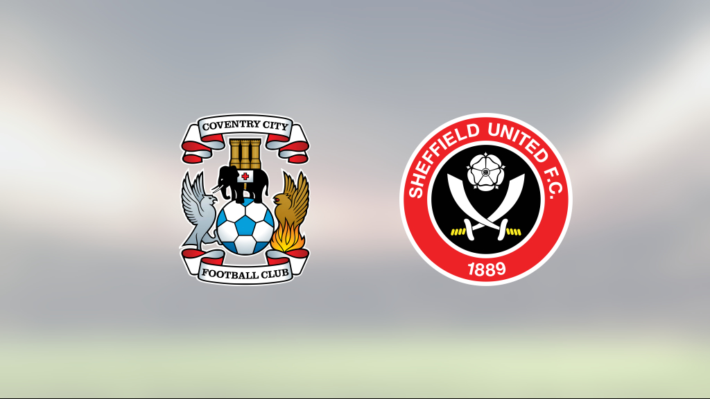 Sheffield United i ledning i halvtid – tappade segern mot Coventry