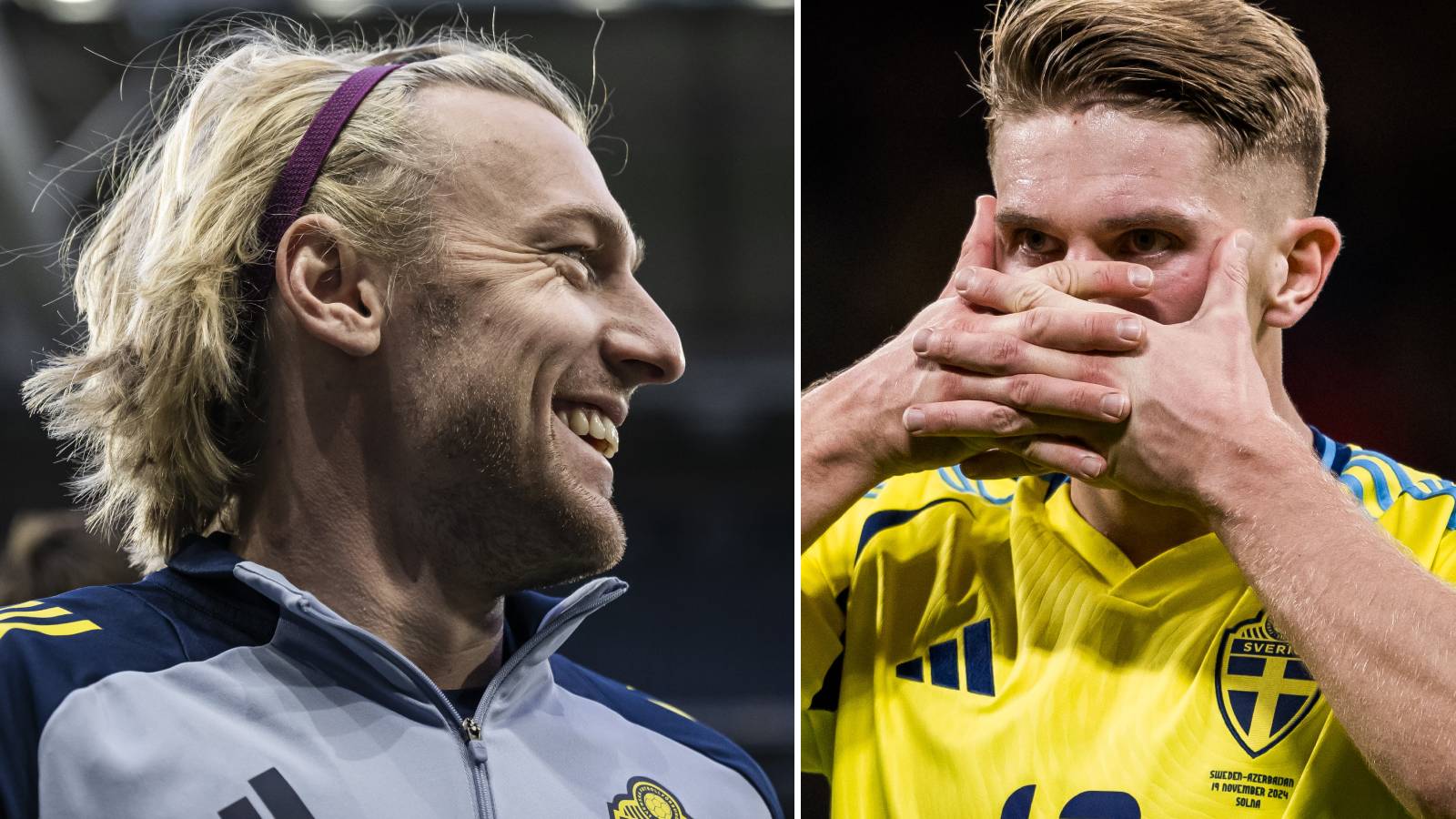 Viktor Gyökeres skrattar till efter Forsbergs kommentar: “Får väl gå förbi Foppa först”