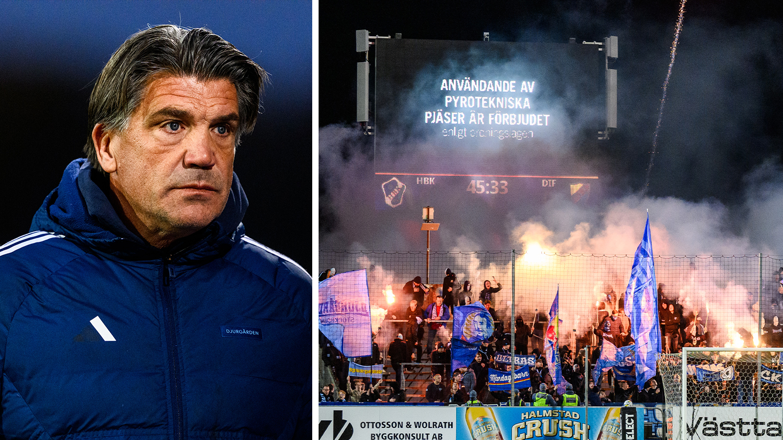 Bosse Andersson utskälld – när Dif-supportrar sköt fyrverkerier: “Åk hem”