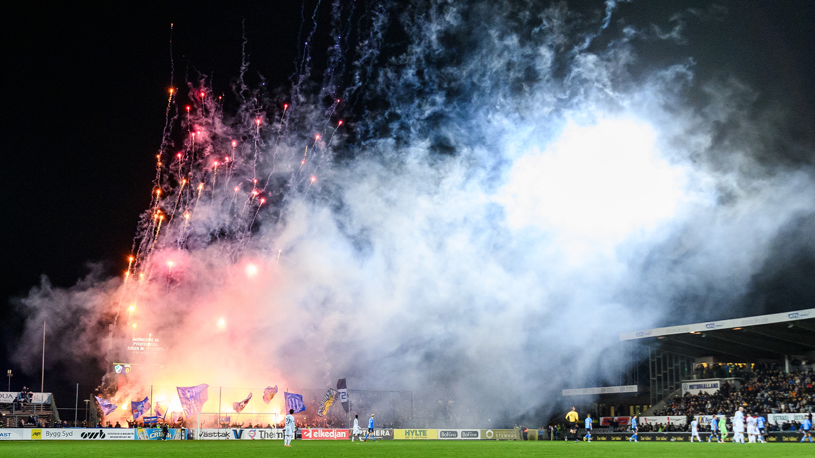 Matchen mellan Halmstad och Djurgården avbröts