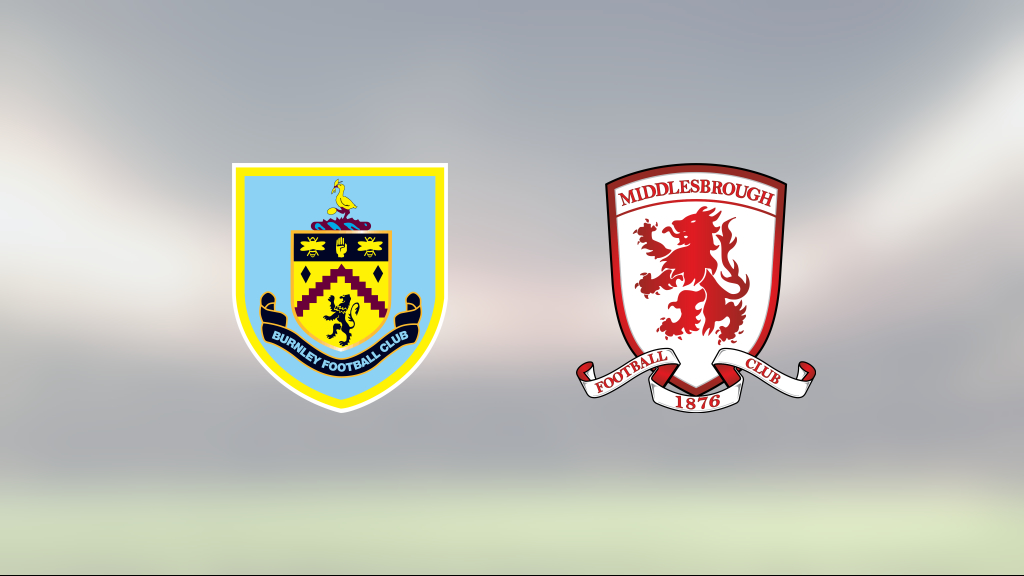 Oavgjort för Burnley hemma mot Middlesbrough