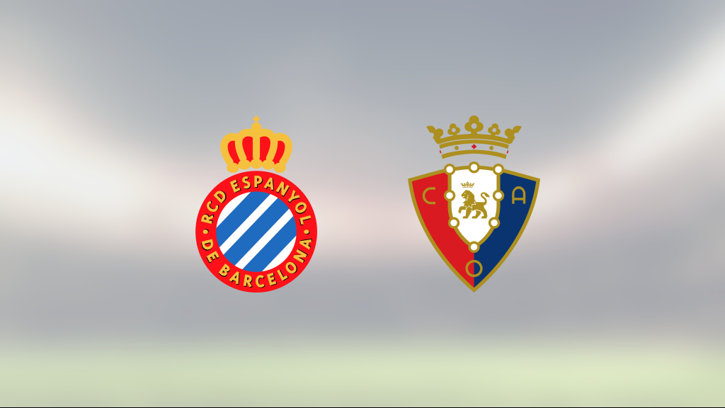 Dubbla nollor när Espanyol tog emot Osasuna