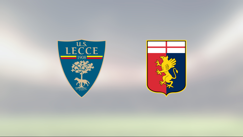 Delad pott när Lecce tog emot Genoa