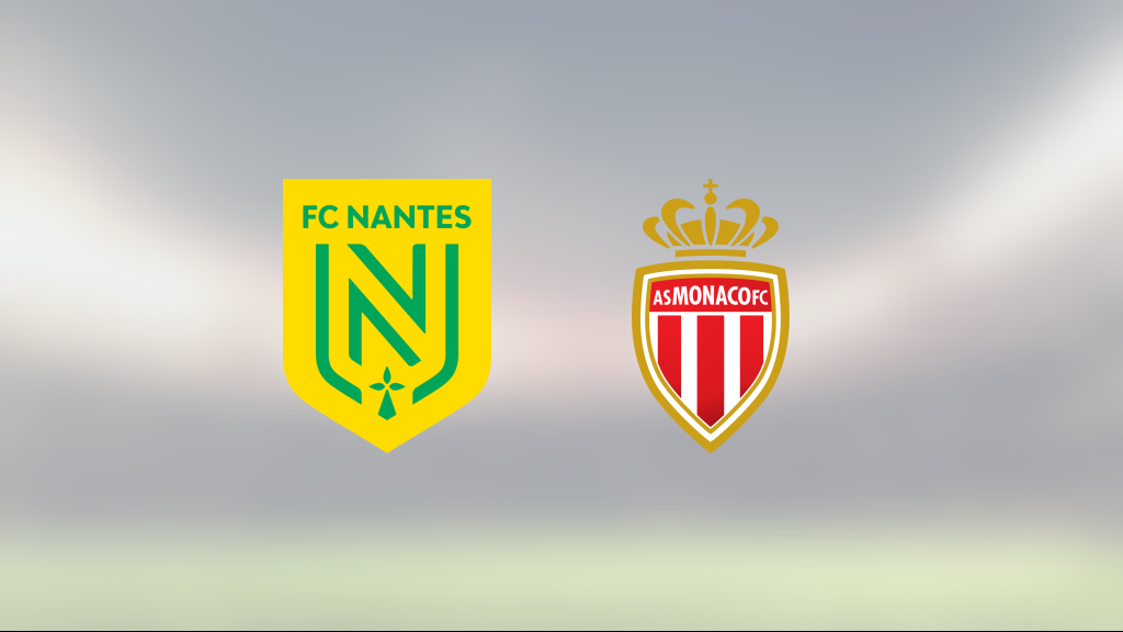 Monaco fixade poäng trots underläge borta mot Nantes