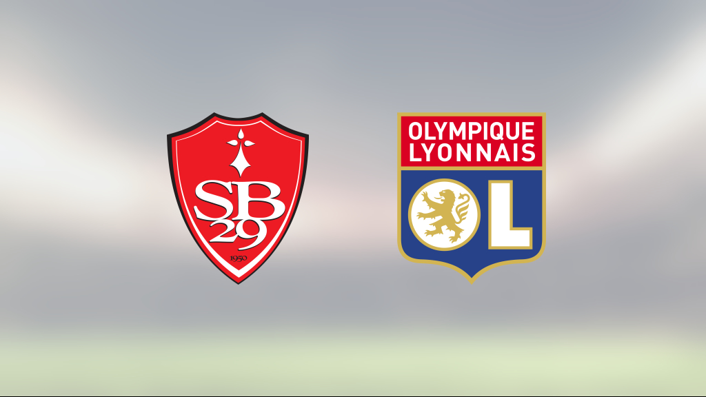 Brest avgjorde i första halvlek mot Lyon