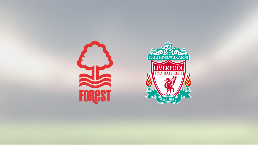 Oavgjort toppmöte mellan Nottingham Forest och Liverpool