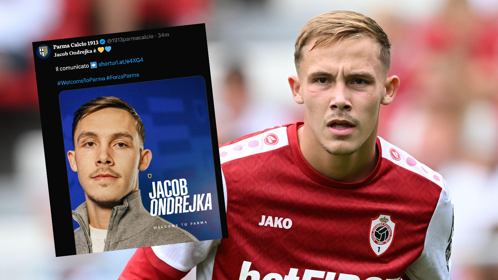 Klart: Parma värvar Jacob Ondrejka