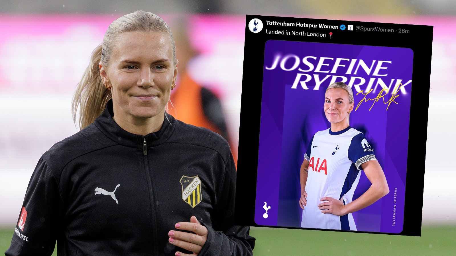 Officiellt: Josefine Rybrink klar för Tottenham