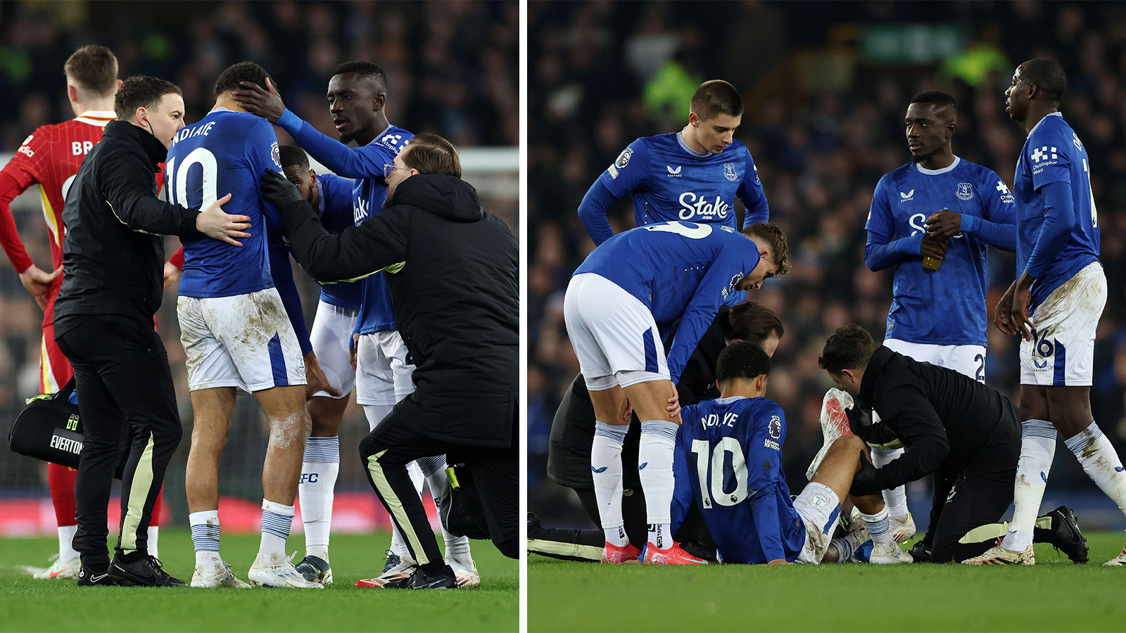 Tråkiga bilder i debyt – Everton-stjärnan lämnade planen i tårar