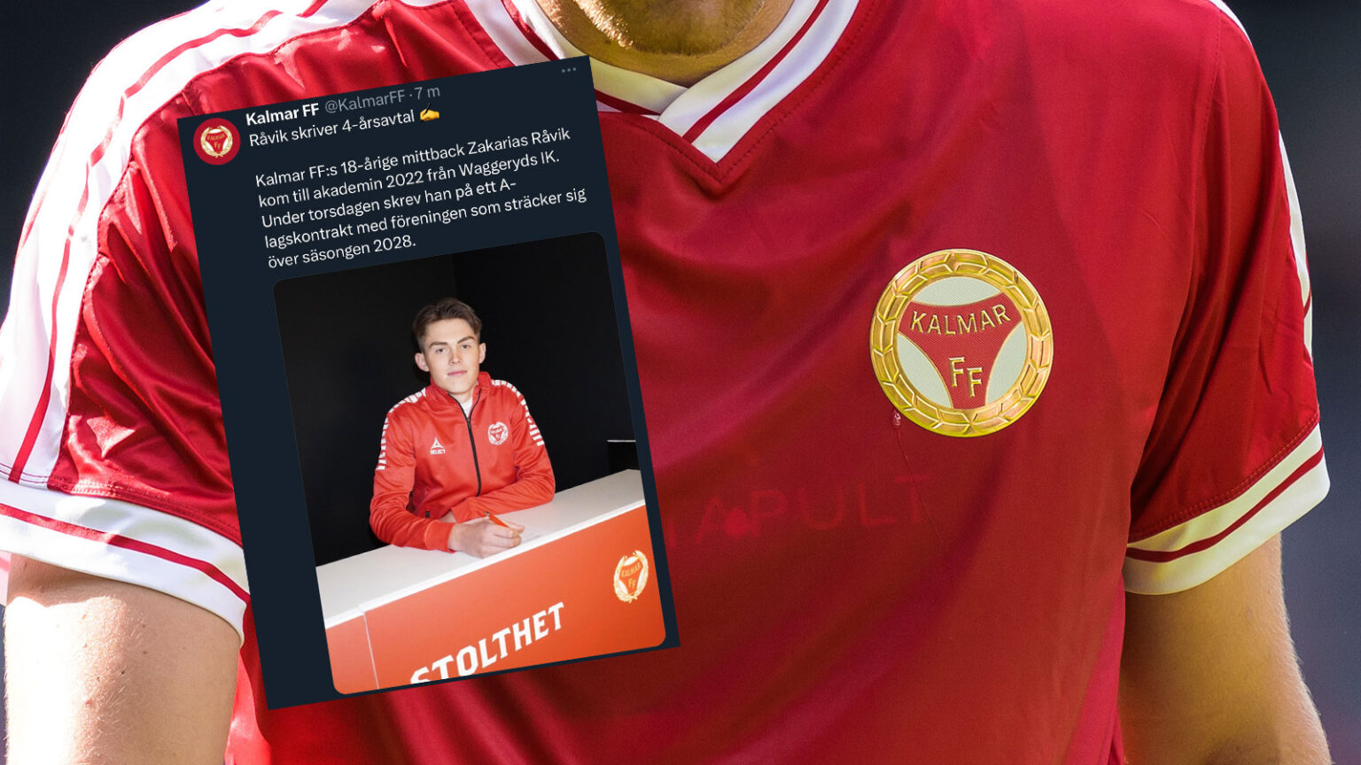 Officiellt: KFF skriver A-lagskontrakt med Zakarias Råvik - FotbollDirekt