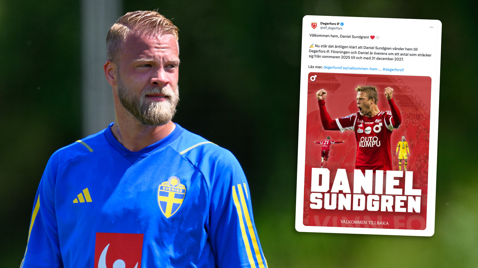 Bomben bekräftad: Daniel Sundgren återvänder till Degerfors