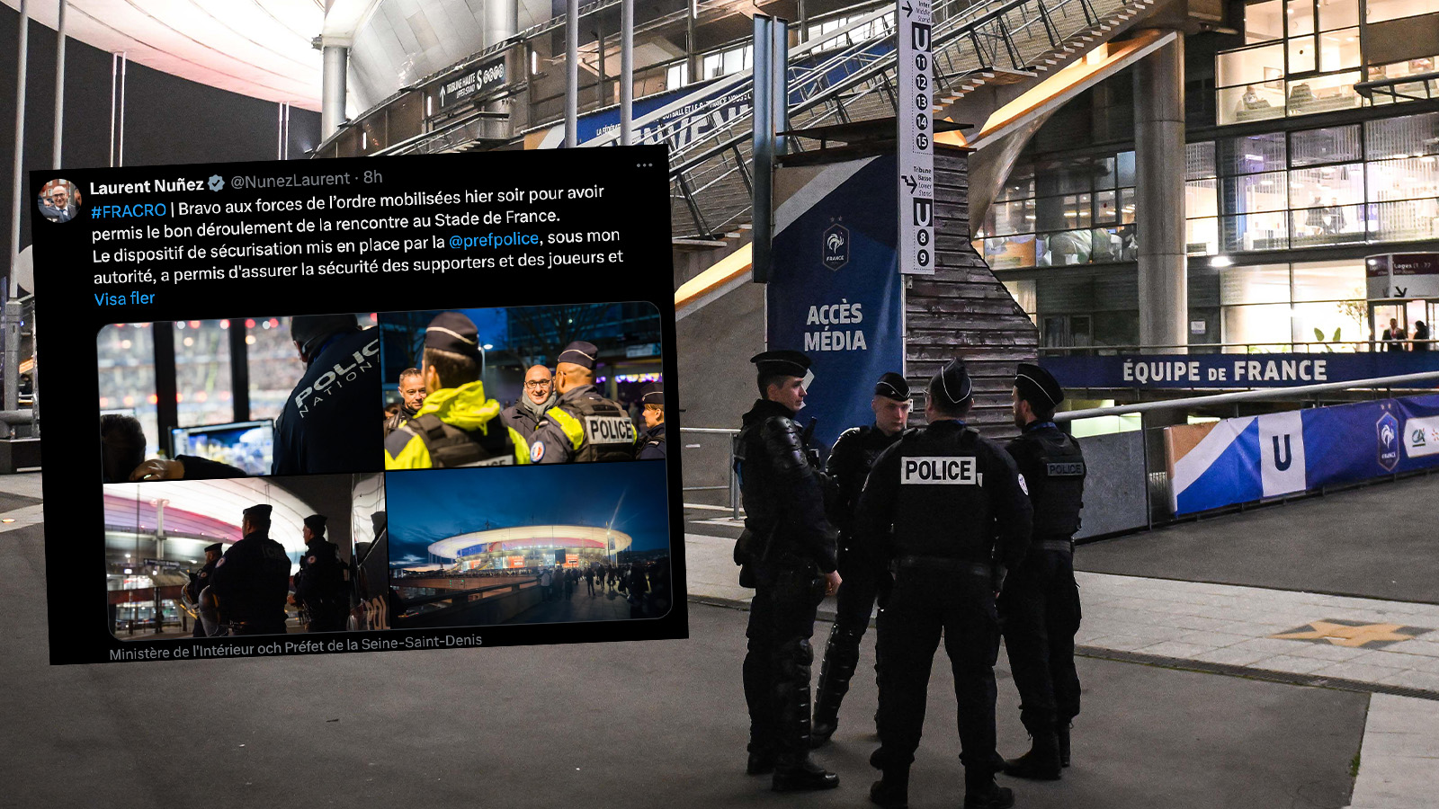 Sju personer gripna efter nazisthälsning på Stade de France