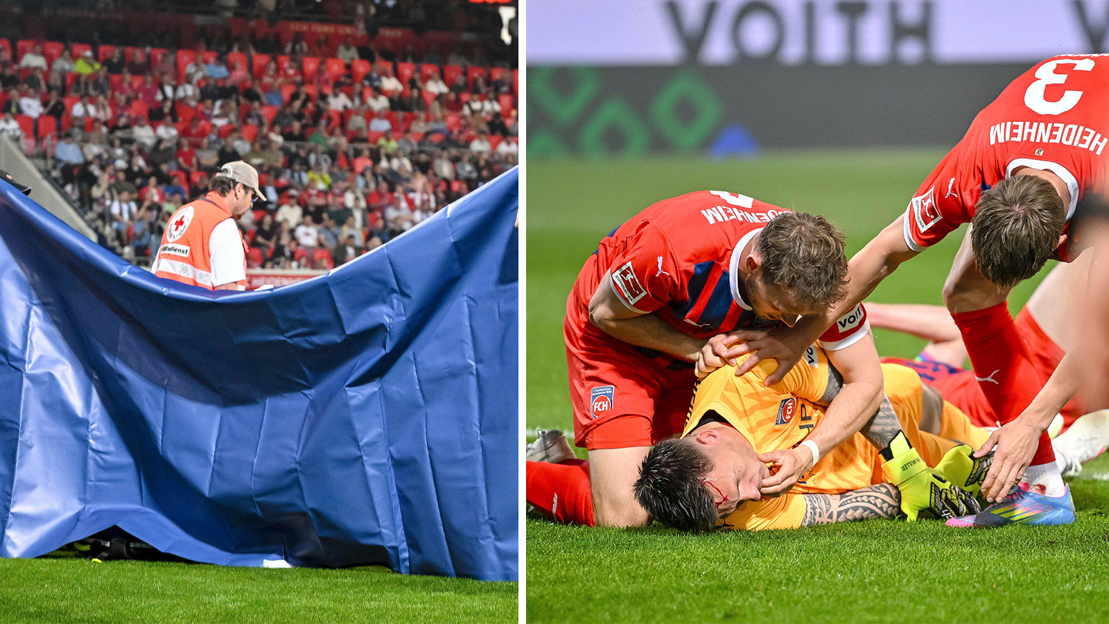 Målvakten knockades medvetslös – Heidenheims besked