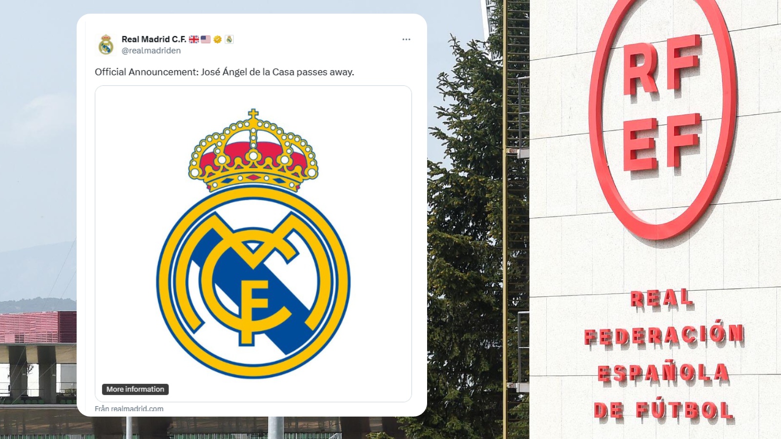 Sorg i Spanien – José Ángel de la Casa har gått bort