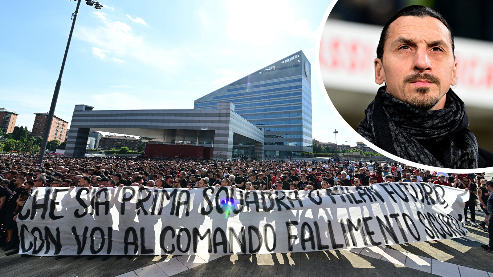 Fansens protest mot Ibrahimovic Milan: ”Dags att ni avgår”