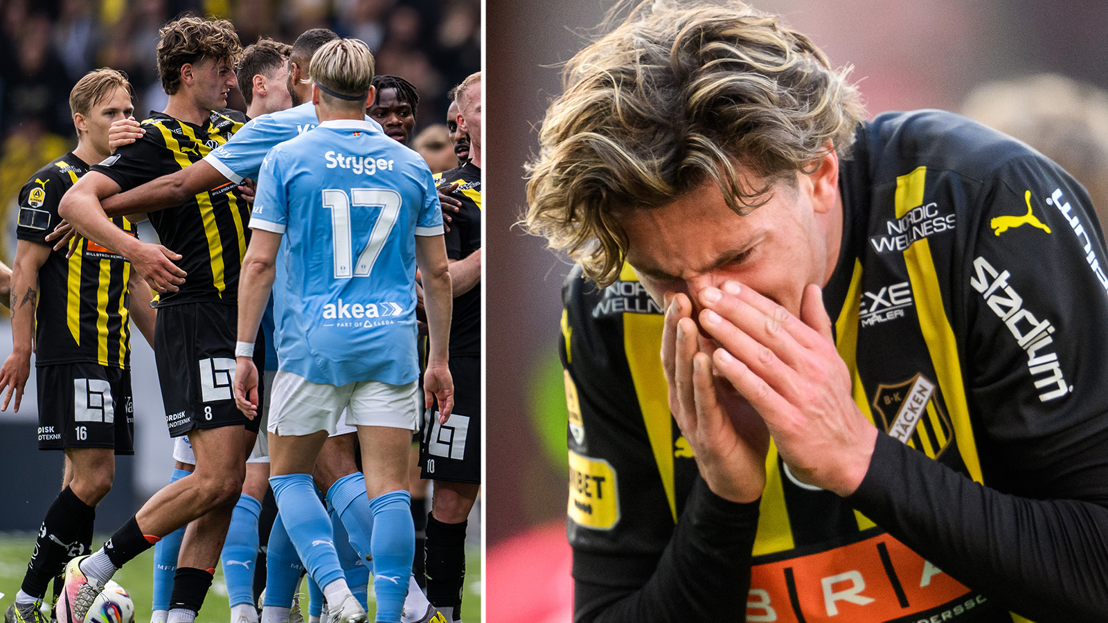 Tråkiga scener – Andersen träffad av föremål