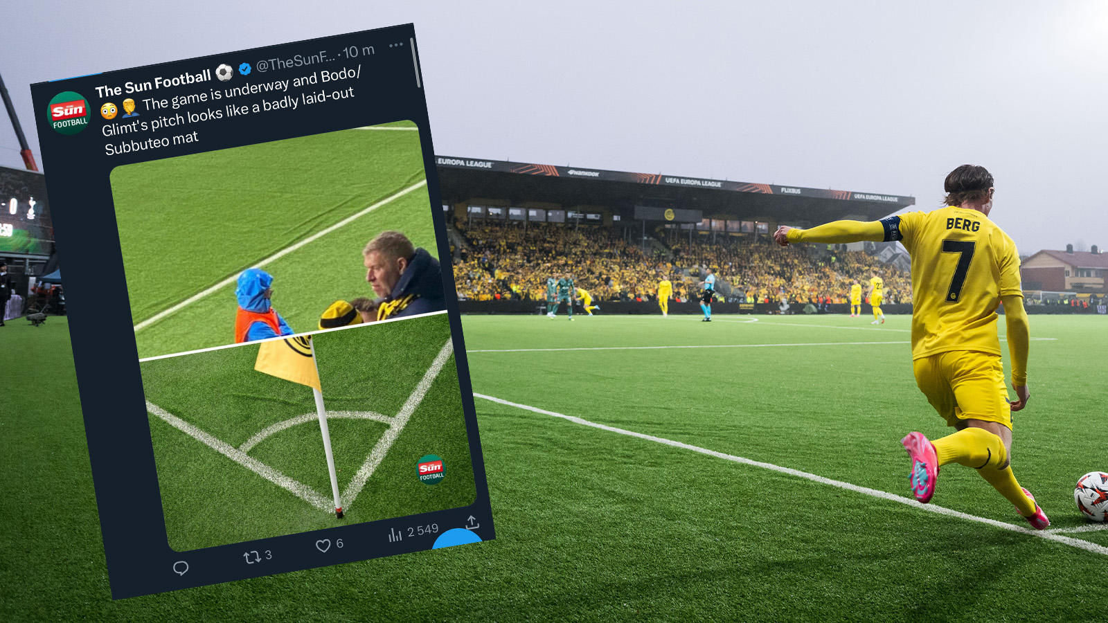 Bodø/Glimts plan får hård kritik: ”Ser ut som en Subbuteo-matta”