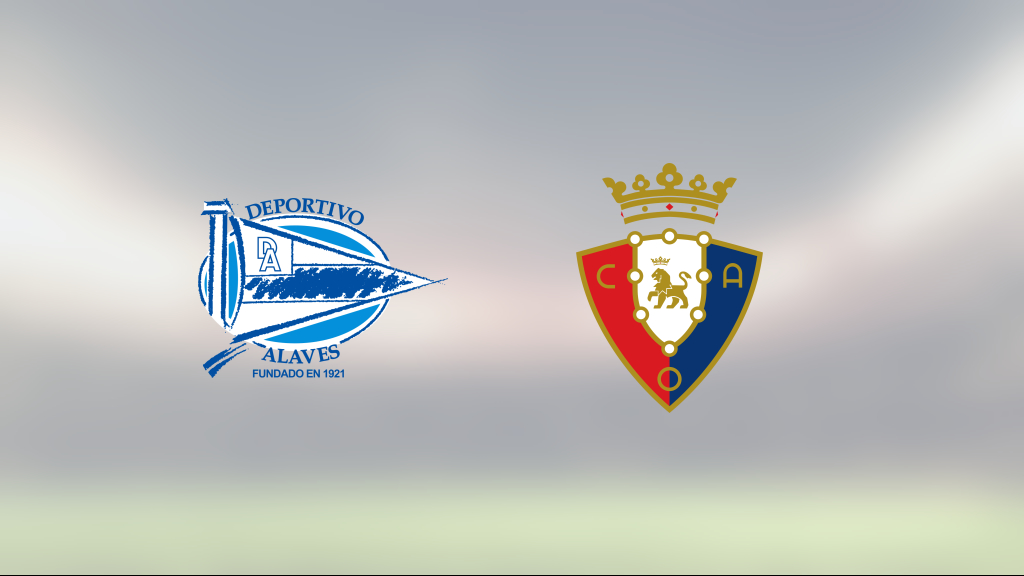 Kvittering i 88:e minuten av Garcia när Osasuna räddade poäng mot Alaves