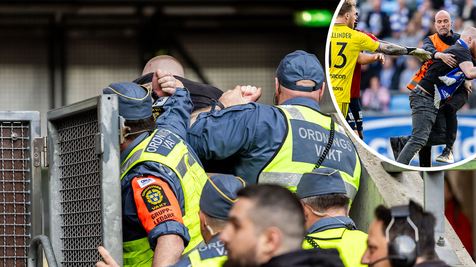 JUST NU: Skandalscener på Ullevi – supporter sprang in och måttade slag mot spelare