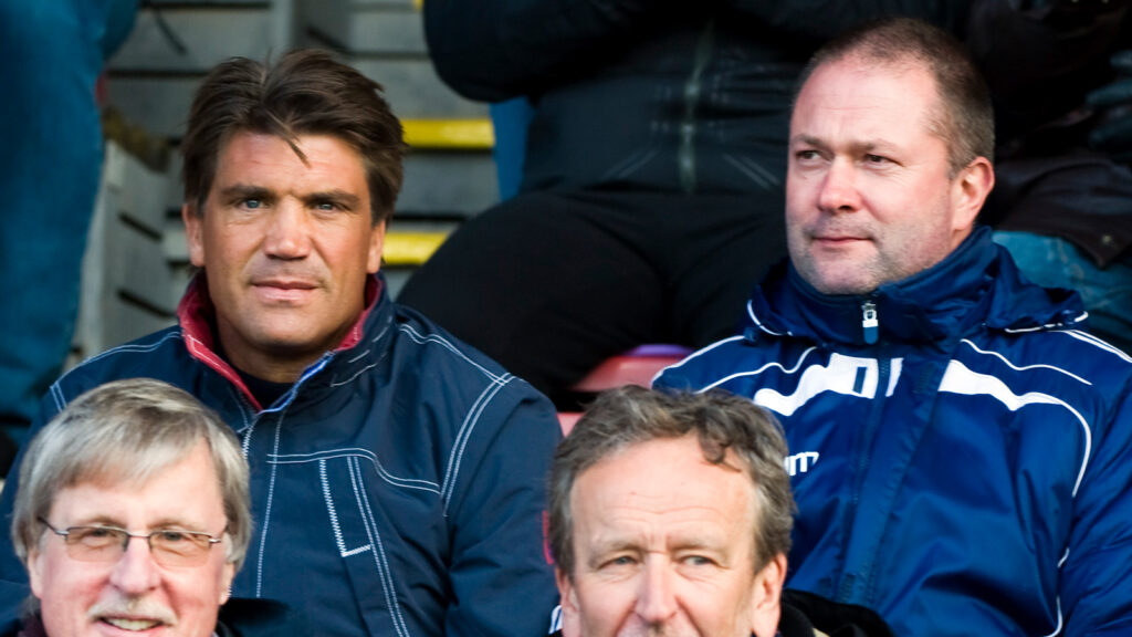 110502, Fotboll, Allsvenskan, Gefle: Bosse Andersson, Henrik Berggren, Bosse Lundkvist och Leif Lindstrand, ordförande.