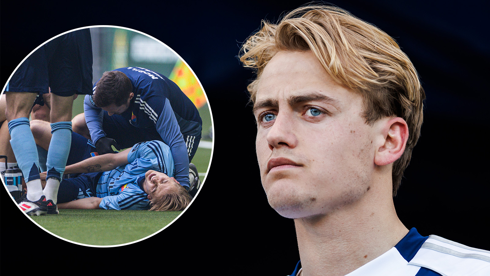 Djurgårdens Oskar Fallenius om skräckskadan: “Hörde ett knäck i benet”