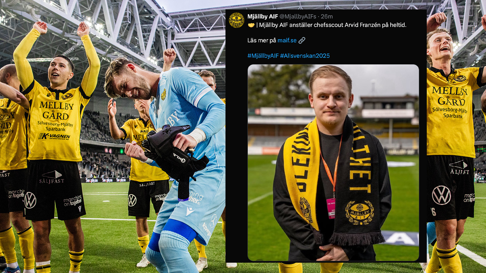 Officiellt: Mjällby anställer Arvid Franzén på heltid