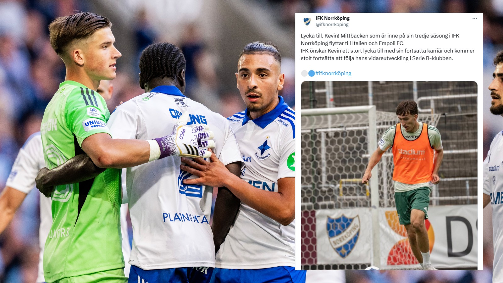 Klart: Kevin Pasalic lämnar IFK Norrköping för Empoli