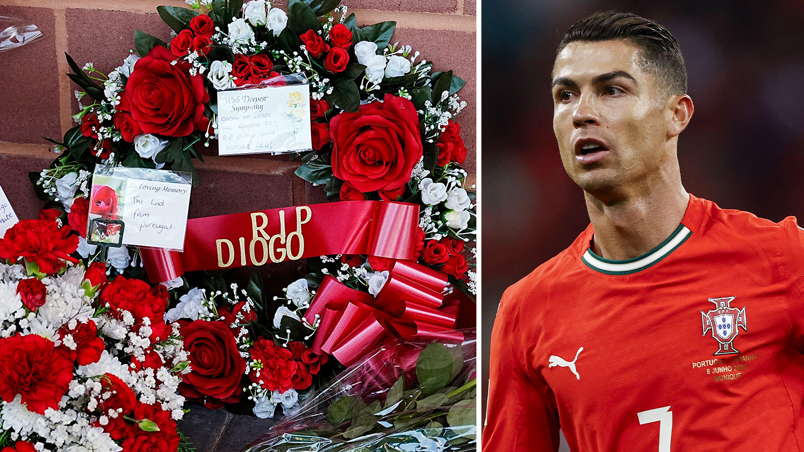 Fotbollsvärlden sörjer Diogo Jota – Ronaldo: ”Det är meningslöst”