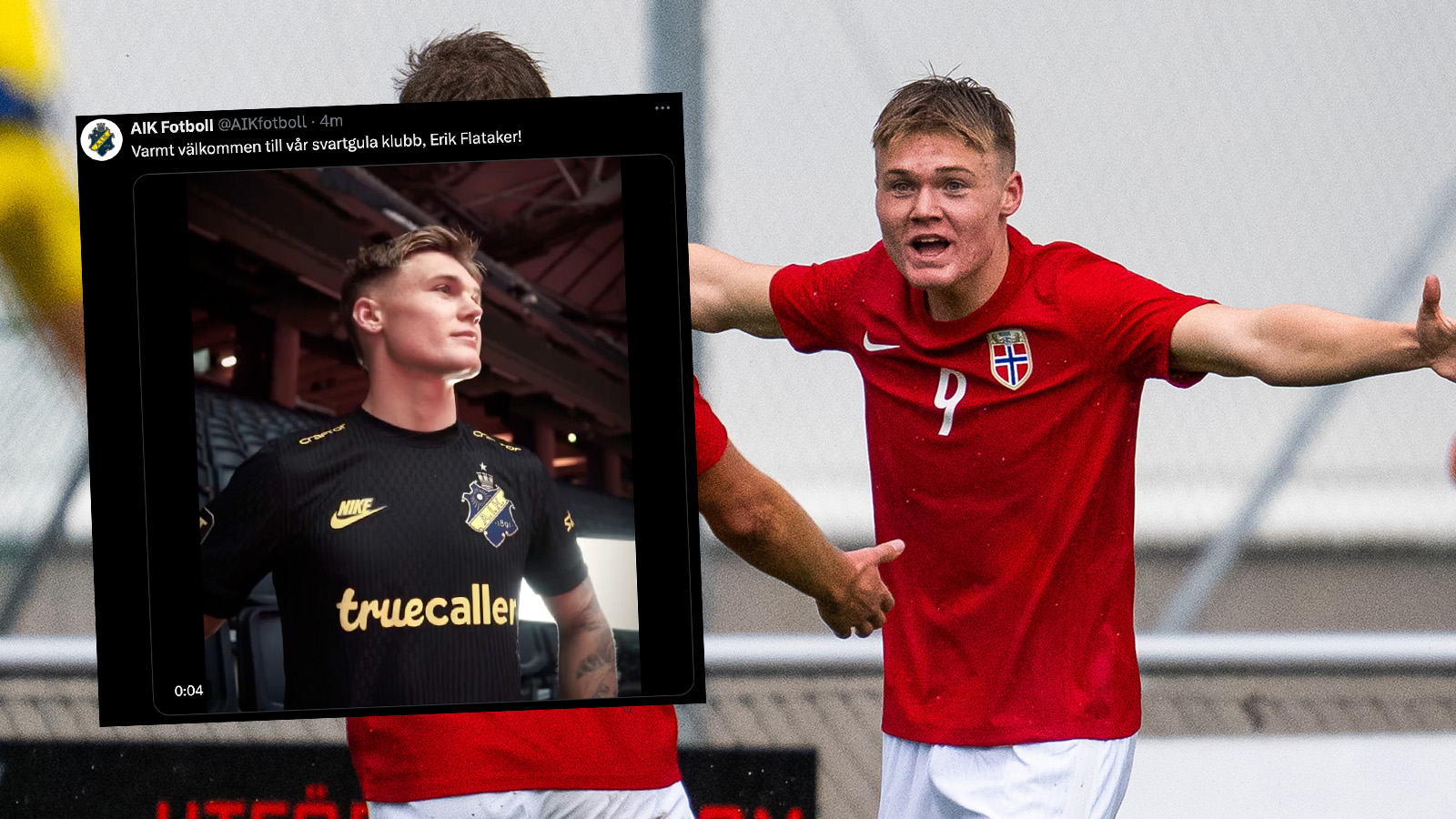 Klart: Erik Flataker presenterad av AIK