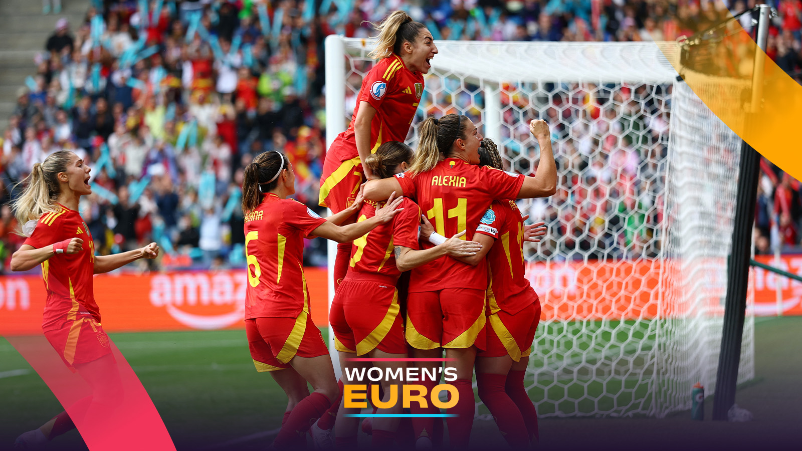Spanien med ena handen på EM-pokalen i halvtid