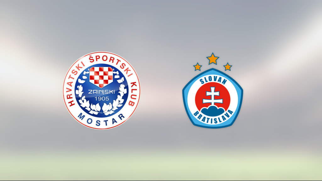 Jubel för Slovan Bratislava efter seger sammanlagt mot Zrinjski Mostar