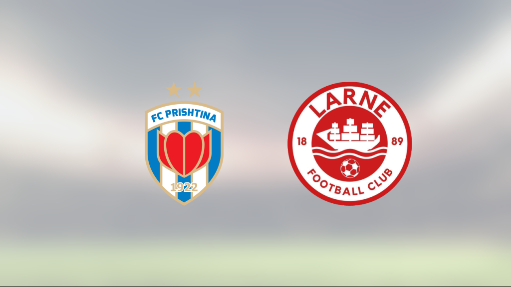 Larne vann Conference League Andra kvalomgången herr mot Pristina