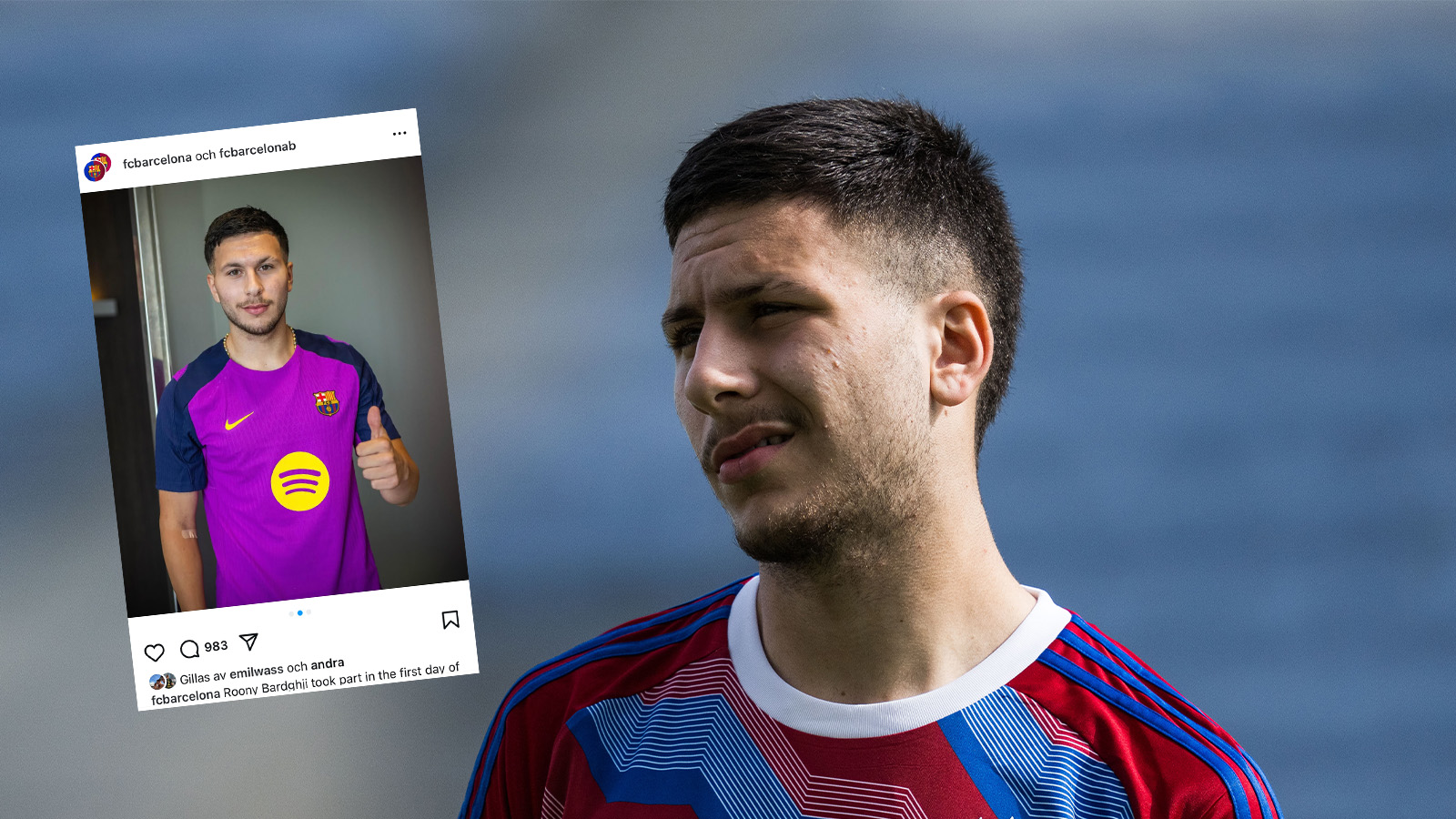 Bardghji tränar med Barcelona – utan att ha presenterats