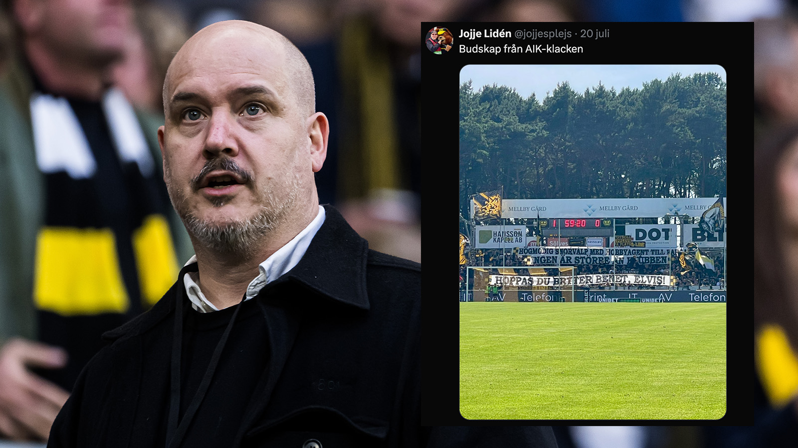 Efter AIK:s banderoller mot van der Laan: ”Förkastligt”