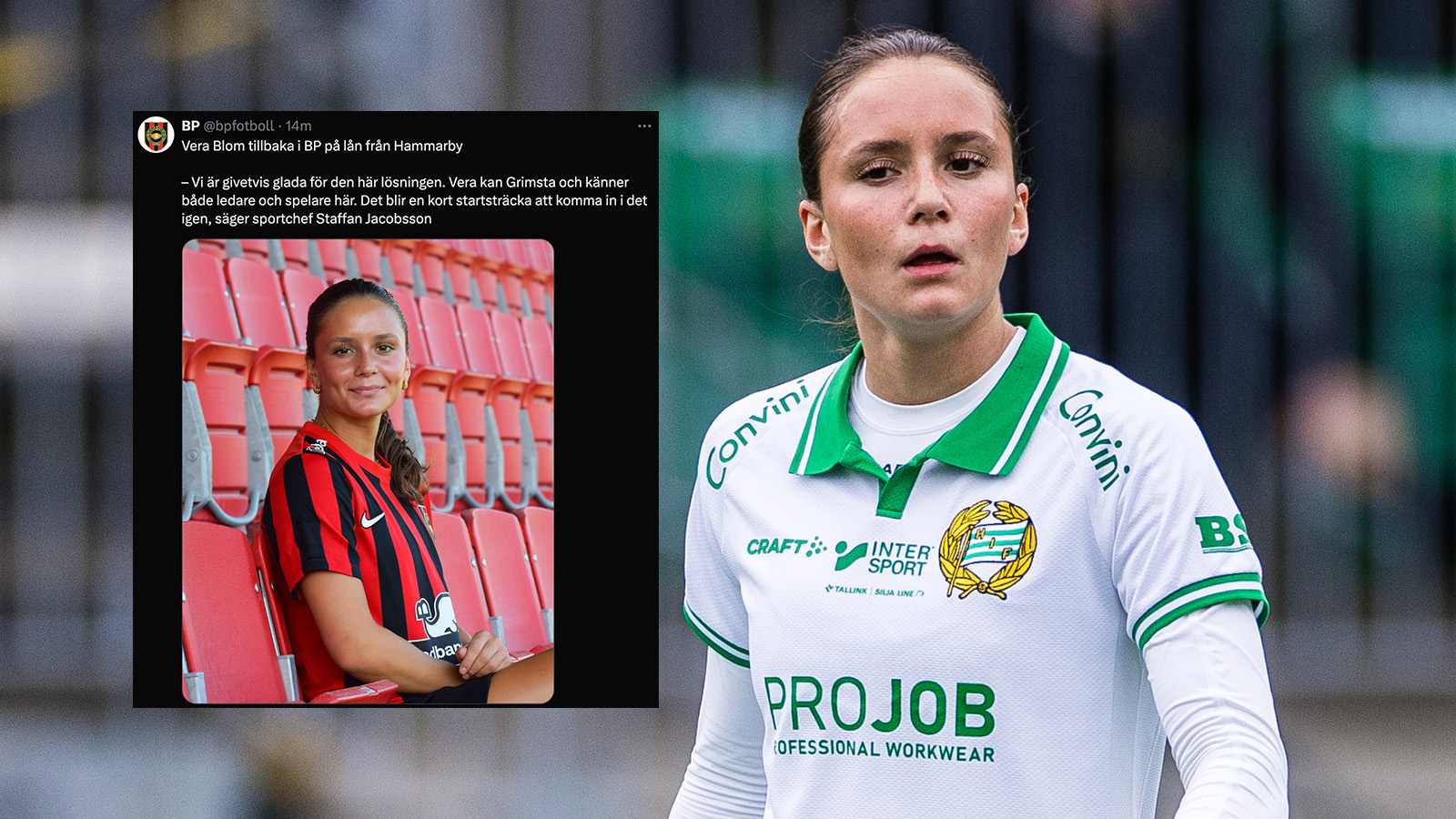 Officiellt: BP lånar in Vera Blom från Hammarby